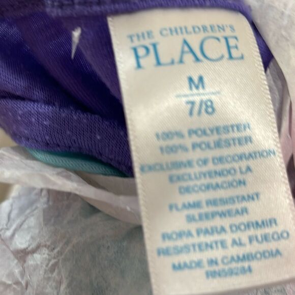 The Children’s Place | Girls Purple Pink Print Sleeveless Nightgown Pajamas Pjs - Picture 16 of 16